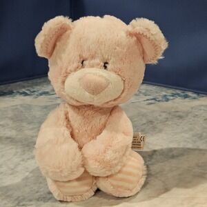 Aurora Baby Pink Teddy Bear Plush 11" Soft Lovey Stuffed Animal